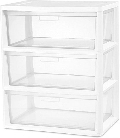 3 Drawer Plastic Storage Tower Wide Organizer by Unknown