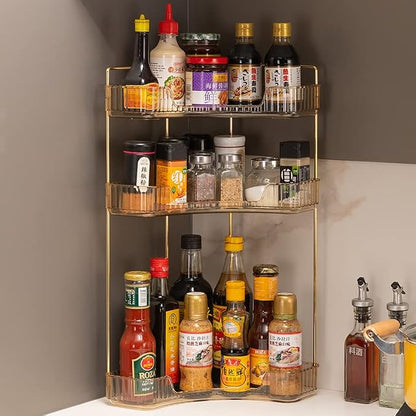3-Tier Corner Bathroom Counter Organizer – Classic Storage Shelf - Image 6