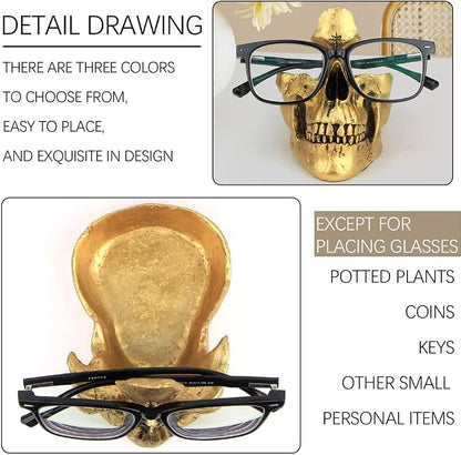 Mrlikale Skull Glasses Stand Holder, Creative Eyeglasses Holder, Sunglasses - Image 2