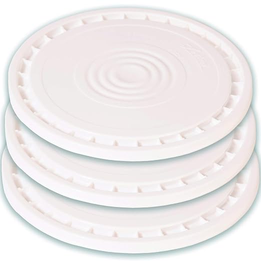 Meranti Reusable Easy Peel 3.5, and 7 Gallon Bucket Lid | Food Grade | 3 pack by MerantiHomeGarden