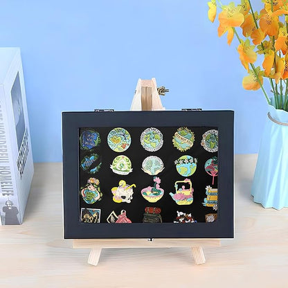 7.8 x 5.9 Inches Small Pin Display Case, Dustproof Pin Collection Showcase - Image 6