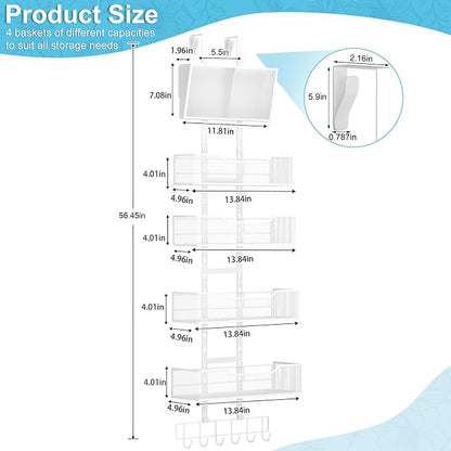 Adjustable Over The Door Organizer, Hanging Door Storage - Image 7