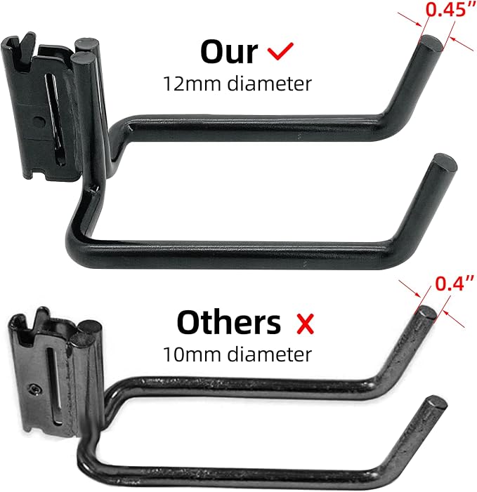 2 Pack E-Track Heavy Duty Shovel Hanger - Image 2