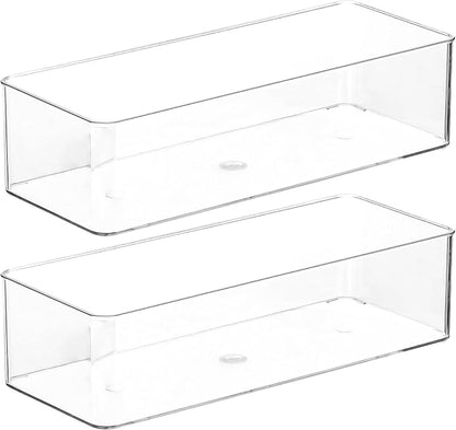 Acrylic Makeup Brush Organizers, 2 Pack 1 Section 1 Compartments Transparent by Dayaanee