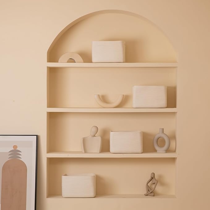 4 Pack Storage Baskets for Organizing, Woven Baskets for Shelves - Image 7