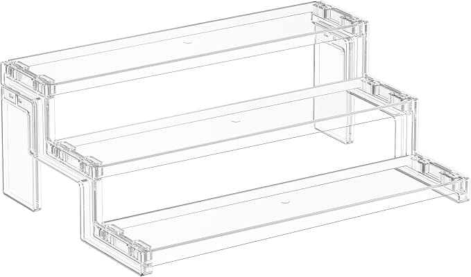 Lifewit 12 Inch Perfume Stand Organizer, 3 Tier Plastic Display Riser by Lifewit