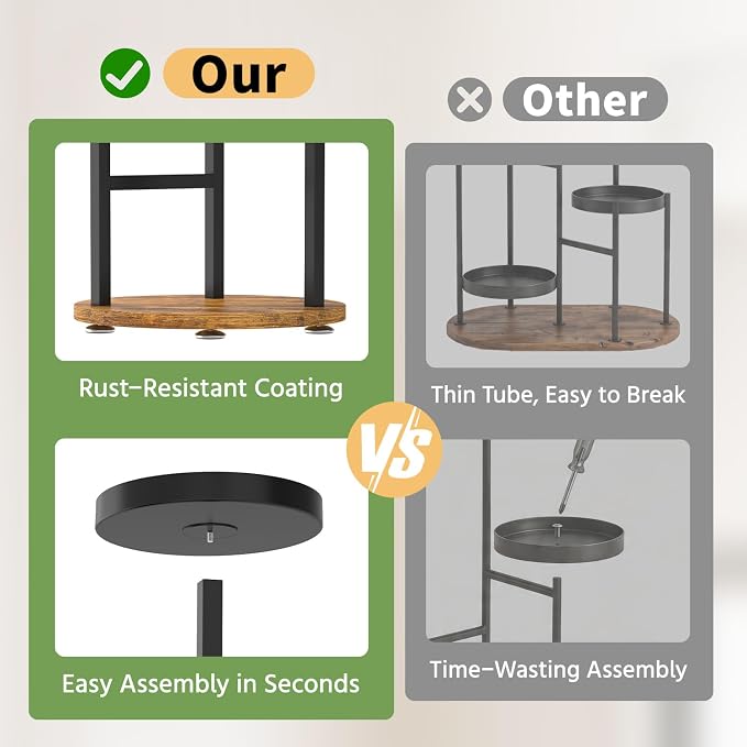 LASZOLA 3 Tier Metal Plant Stand - Image 4