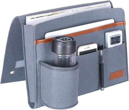 Bringsine Bedside Caddy, Felt Bed Storage Organizer Hanging Bag Holder - Image 2