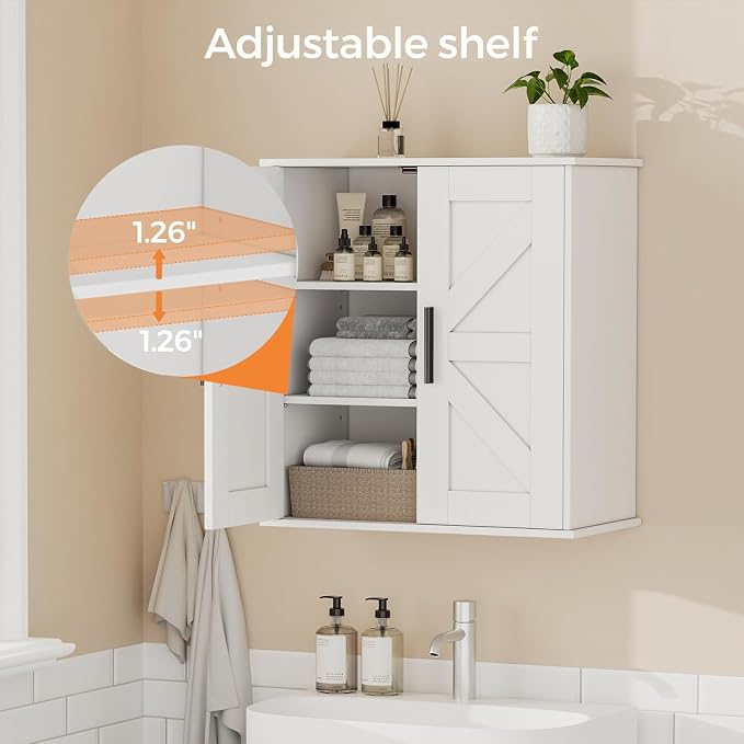 Homleke Bathroom Wall Cabinet, Medicine Cabinet - Image 5
