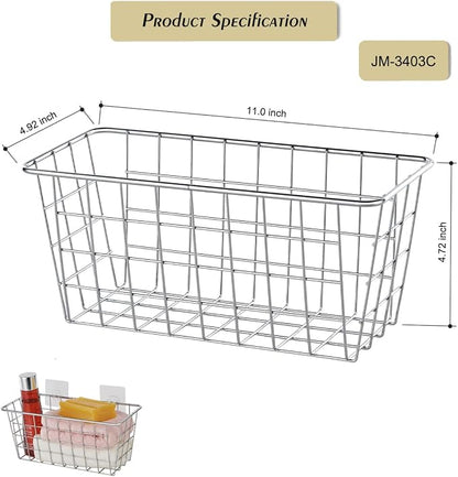 JUNCHU CHERRY 2 Pack Hanging Storage Basket, Bathroom Basket, Household Goods - Image 4