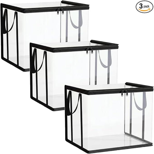 Clear Thin PVC Storage Bags by Snmiedo