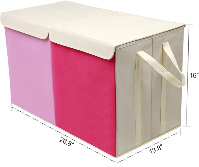 YOLOXO Toy Box Chest, Collapsible Sturdy Storage Bins - Image 2