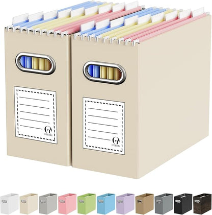 Portable Collapsible Cardboard File Box by Oterri