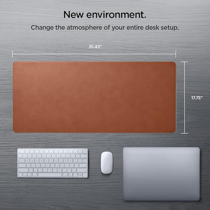 Spigen Desk Pad 35.4" x 15.7" Non-Slip Base Waterproof PU Leather Desk Mat Desk - Image 7
