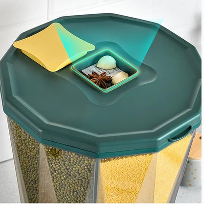 Food Dispenser W/Removable Bulkhead 4-Grid Storage Food Dry Food Container - Image 4