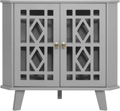 Scurrty 32'' Corner Shelf Stand, Small Corner Table Sideboard Cabinet - Image 8