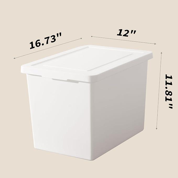 27 Quart White Storage Bins - Image 4