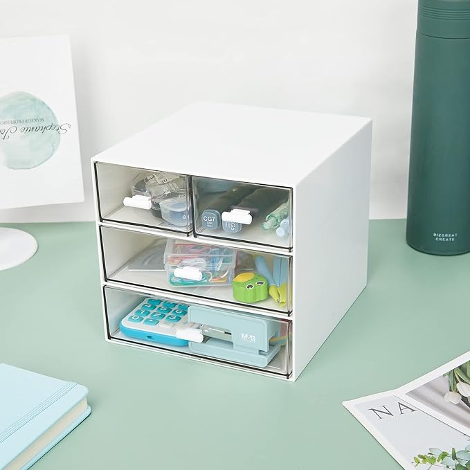 Desk Organizer with 4 Drawers, Desktop Organization - Image 6