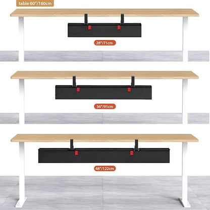 Univivi No Drill Under Desk Cable Management Tray, Clamp/Screw Mount Desk Cable - Image 8