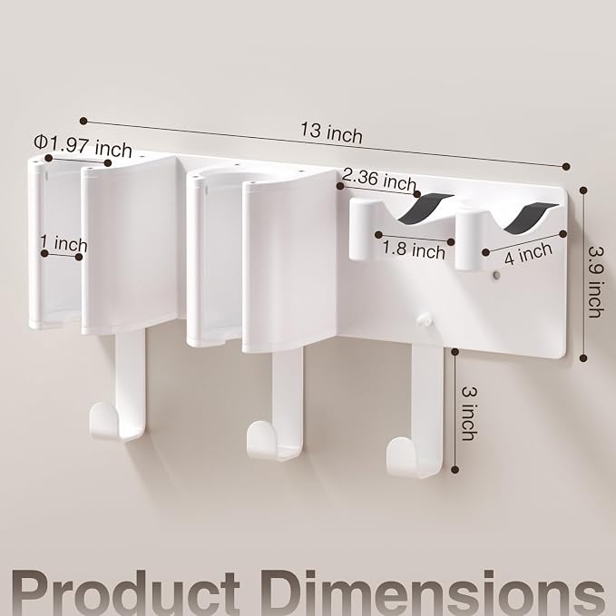 Hair Tool Organizer Wall Mount, Hair Dryer Holder, Curling Iron Storage - Image 8