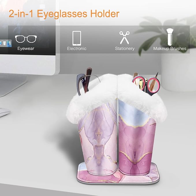 Fintie Plush Lined Double Eyeglasses Holder - Image 5