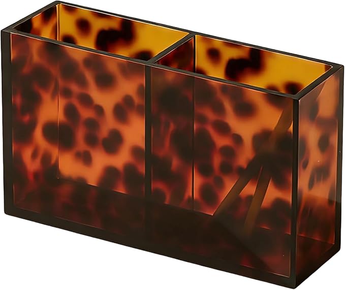 Toiletry Caddy - Resin Leopard Print Shelf Organizer, Grip Base Cosmetic Holder - Image 8