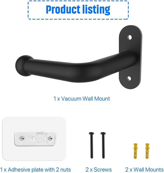 2 Pack Vacuum Wall Mount Holder, Durable Vacuum Wall Mount, Compatible - Image 6