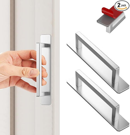 2PCS Self-Stick Instant Cabinet Drawer Door Handles, Aluminum Alloy Adhesive No by KIKISML