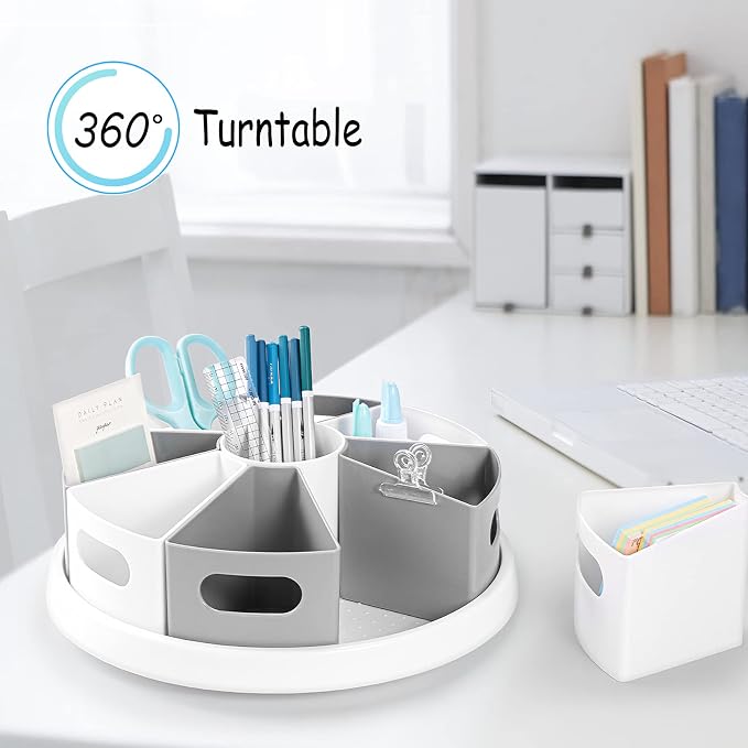 MeCids 360 Rotating Storage Organizer Desk Organizers Pen Holder– 12” Lazy - Image 3