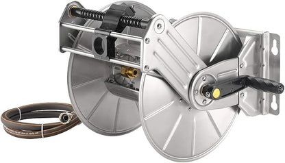 Giraffe Tools Stainless Steel Garden Hose Reel Heavy Duty, Wall/Floor Mounted by GiraffeTools