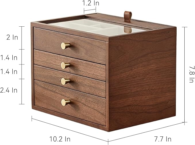 CHOSIN Black Walnut Wooden Jewelry Box - Image 5