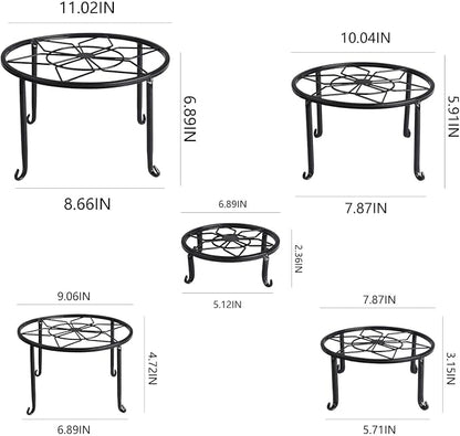 5 Pack Metal Plant Stands, Heavy Duty Potted Holder - Image 3