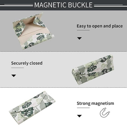 Foldable Glasses Case, Magnetic PU Leahter Sunglasses Case, Cute Hard Shell - Image 6