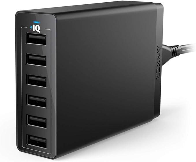 Anker Desktop Charger, 60W 6 Port USB Multiple Charging Hub, PowerPort 6 by Unknown