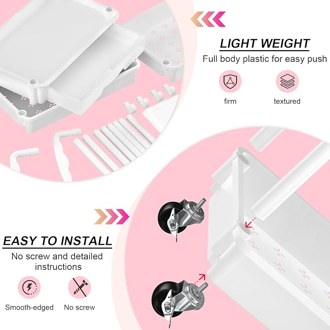 Goovilla 4 Tier Rolling Utility Cart Organizer - Image 3