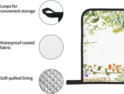 Springtime Herb Garden Advanced Oven Gloves and Pot Rack Kit | Insulated - Image 4