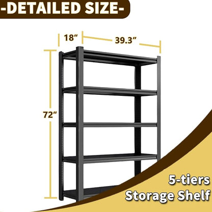 Garage Shelving, Heavy Duty Storage Shelves, Metal Garage Shelves Units - Image 3