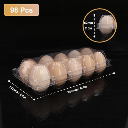98 Pack Bulk Egg Cartons, Egg Tray Carton Holder - Image 2