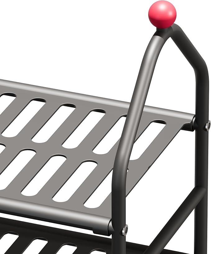 Shoe Rack, 3-Tier Shoe Organizer, Metal Storage Shelf, Shoe Rack - Image 9