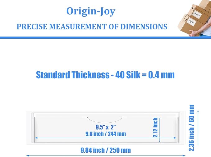 Origin-Joy 25 PCS Self-Adhesive Index Label Pockets - Image 2
