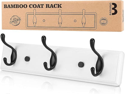 Wooden Coat Rack, Wall-Mounted Organizer by BADIANO