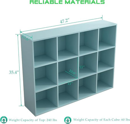 12-Cube Storage Shelf Bookcase - Image 3