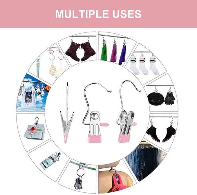 Boot Hangers for Closet, Hanging Clips Laundry Hooks Clothes Pins Closet Hanger - Image 7