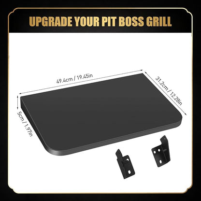 QuliMetal Foldable Front Shelf for Pit Boss Lexington 500, 19.45" Grill Front - Image 2