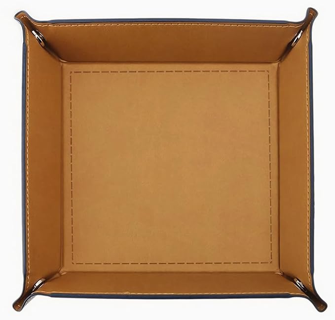 siduater Valet Tray Desktop Storage Organizer, Vegan Leather Catchall Tray by siduater