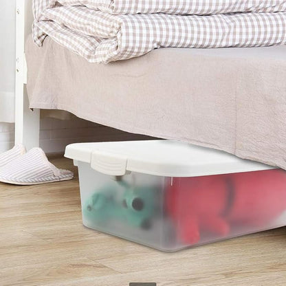 14 Quart Clear Storage Box, Underbed Plastic Latch Box - Image 5