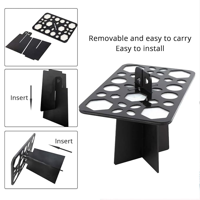 BEAKEY Make up Brush Drying Rack, Collapsible Makeup Brush Holder 28 Holes - Image 5