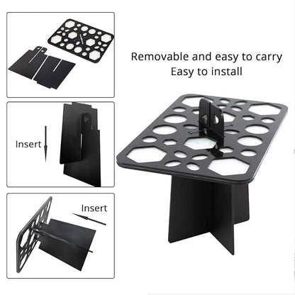 BEAKEY Make up Brush Drying Rack, Collapsible Makeup Brush Holder 28 Holes - Image 5