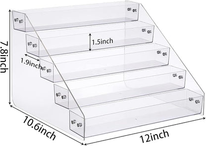 Tiered Spice Rack Acrylic, Spice Rack Shelf Seasoning Organizer - Image 3