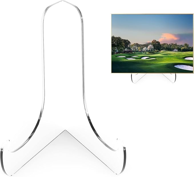 Boloyo 60-Degree Angle Acrylic Plate Display Stand, 6 Inch 2PC Clear Acrylic by BoloyoAcrylicDisplayEasel
